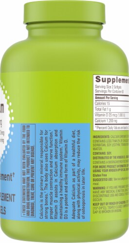 Kroger® Calcium 1200mg with Vitamin D Softgels Perspective: right