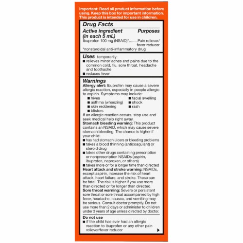 Kroger® Children's Ibuprofen Berry Flavor Oral Suspension Liquid Perspective: right
