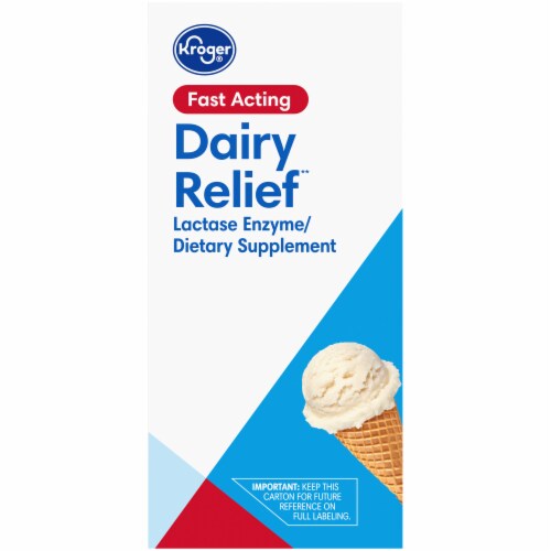Kroger® Fast Acting Dairy Relief Caplets Perspective: right