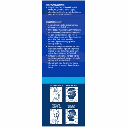 Kroger® 5% Minoxidil Foam Hair Regrowth Treatment for Men Perspective: right