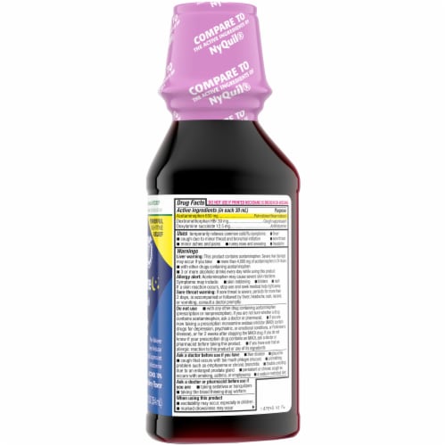 Kroger® Mixed Berry Multi-Symptom Night Time Liquid Cold & Flu Relief Perspective: right