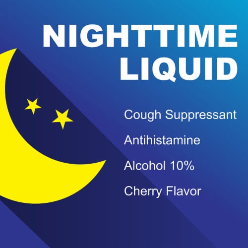 Kroger® Cherry Flavor NightTime Cough Relief Liquid Perspective: right