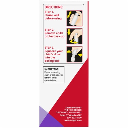 Kroger® Children's Pain & Fever Grape Flavor Liquid Perspective: right
