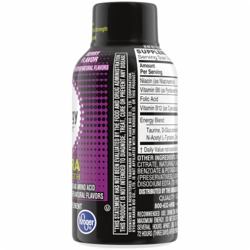 Kroger® Extra Strength Berry Flavored Liquid Energy Support Perspective: right