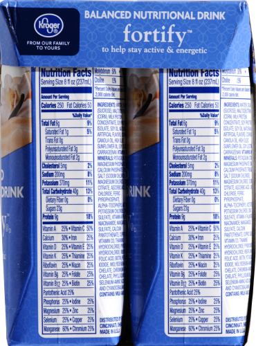 Kroger® Fortify Vanilla Balanced Nutritional Drink Perspective: right