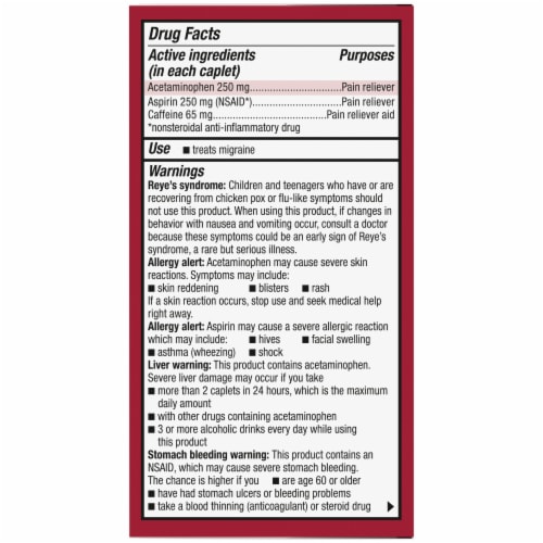 Kroger® Migraine Relief Pain Reliever Caplets Twin Pack Perspective: right