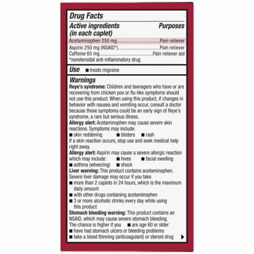 Kroger® Migraine Relief Pain Reliever Caplets Twin Pack Perspective: right
