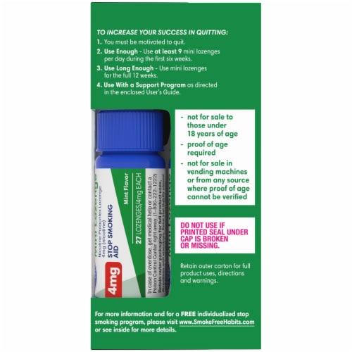 Kroger® Mint Mini Nicotine Lozenges 4mg Perspective: right