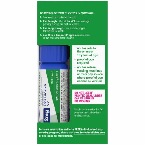 Kroger® Mint Mini Nicotine Lozenges 2mg Perspective: right