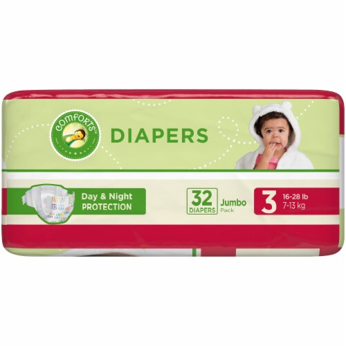 Comforts™ Day or Night Diapers Size 3 (16-28 lbs) Perspective: right