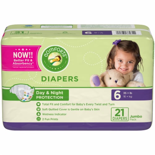 Comforts™ Day or Night Diapers Size 6 (35+ lbs) Perspective: right