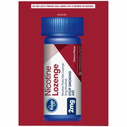 Kroger® Cherry Flavor Nicotine Lozenges 2mg Perspective: right