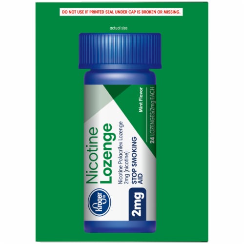 Kroger® Mint Flavor Nicotine Lozenges 2mg Perspective: right