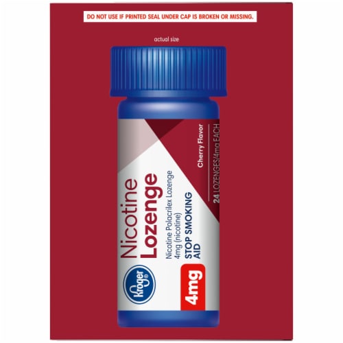 Kroger® Cherry Flavor Nicotine Lozenges 4 mg Perspective: right