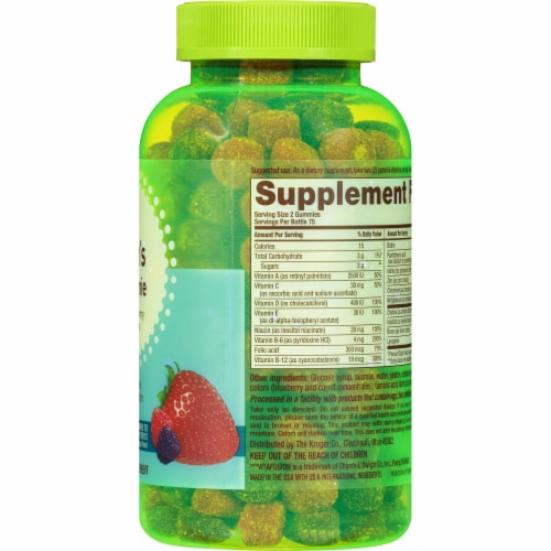 Kroger® Men's Natural Berry Multivitamin Gummies Perspective: right