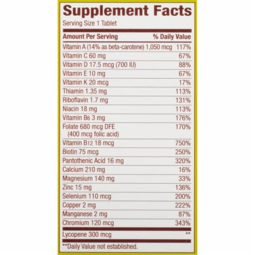 Kroger® Men's Multivitamin One Daily Tablets Perspective: right