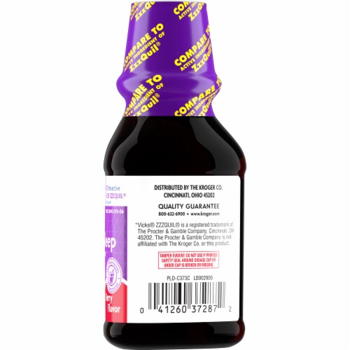 Kroger® Ez Nite Sleep Berry Flavor Nighttime Sleep Aid Bottle Perspective: right