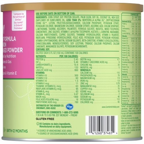 Comforts™ Soy-Based Infant Formula Powder With Iron Perspective: right