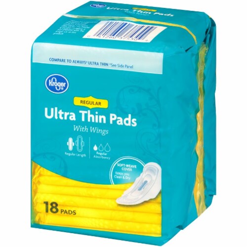 Kroger® Regular Ultra Thin Pads with Wings Perspective: right