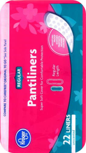 Kroger® Unscented Regular Pantiliners Perspective: right
