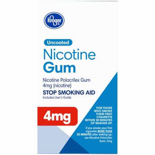 Kroger® Uncoated Original Nicotine Gum 4mg Perspective: right