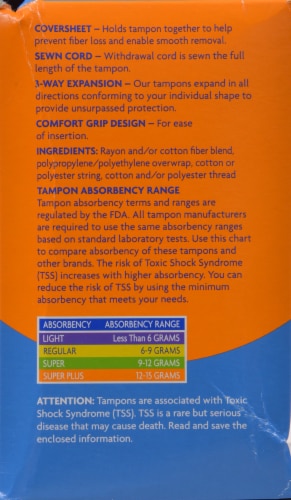 Kroger® Unscented Plastic Super Plus Tampons Perspective: right