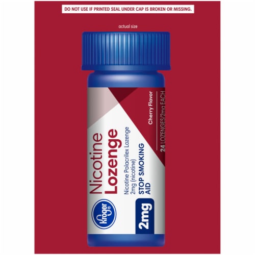 Kroger® Cherry Flavor Nicotine Lozenges 2mg Perspective: right