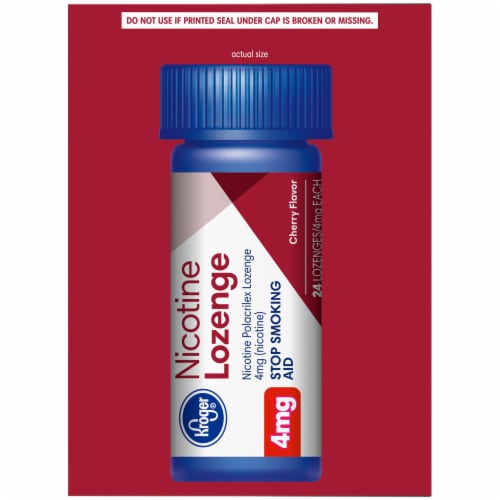 Kroger® Cherry Flavor Nicotine Lozenges 4mg Perspective: right