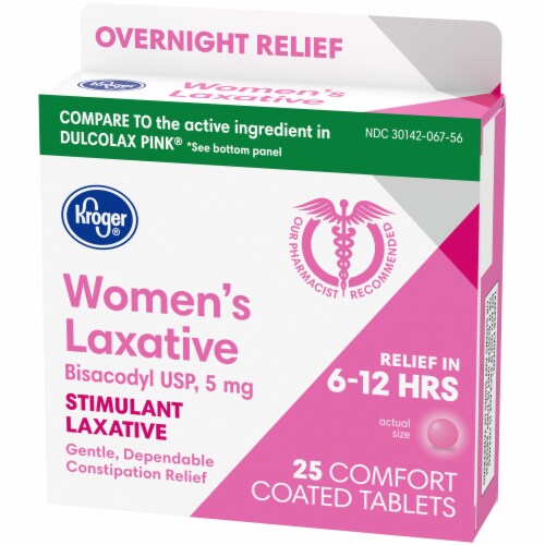 Kroger® Women's Stimulant Laxative Comfort Coated Tablets 5mg Perspective: right