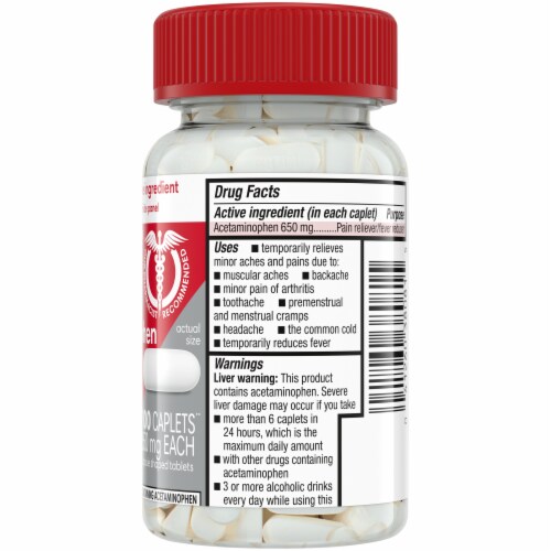 Kroger® Acetaminophen Extended-Release 650mg Caplets Perspective: right