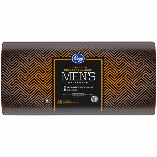 Kroger® Adult Incontinence Underwear for Men Maximum Absorbency L/XL, with Contour Core Fit Perspective: right