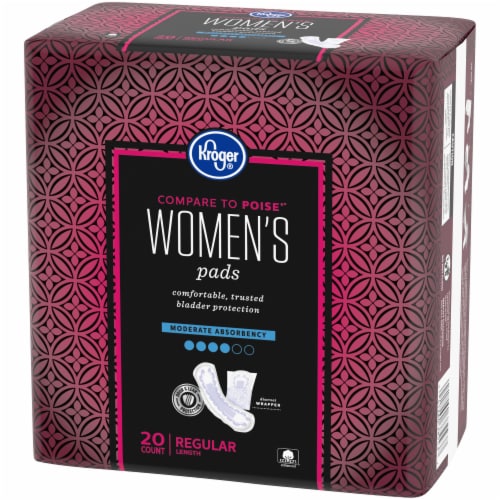 Kroger® Regular Length Moderate Absorbency Women's Incontinence Pads Perspective: right