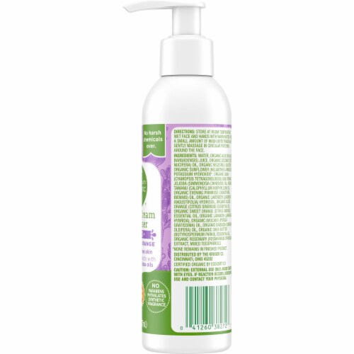 Simple Truth Organic® Face Wash with Cream Cleansing Formula + Lavender Orange Scent Perspective: right