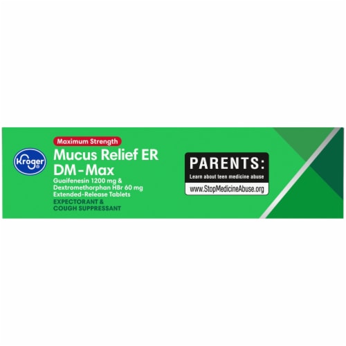 Kroger® Maximum Strength Mucus Relief ER DM-Max Extended Release Tablets Perspective: right