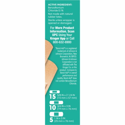 Kroger® Advanced Antibacterial Flexible Fabric Assorted Sizes Bandages Perspective: right