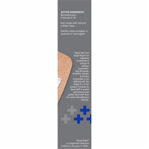 Kroger® Advanced Antibacterial Heavy Duty Extra Large Strong Strips Bandages Perspective: right
