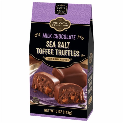 Private Selection® Milk Chocolate Sea Salt Toffee Truffles Perspective: right