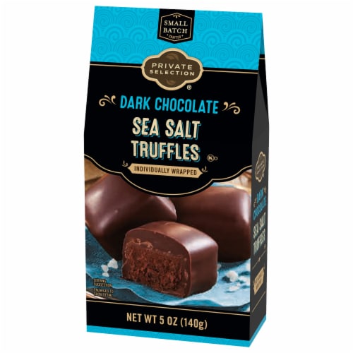 Private Selection® Dark Chocolate Sea Salt Truffles Perspective: right