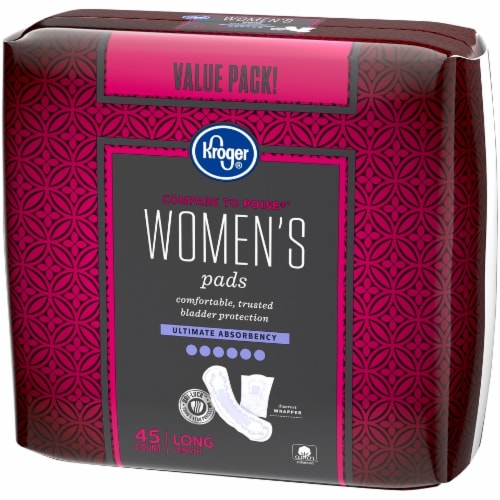 Kroger® Long Ultimate Absorbency Women's Incontinence Pads Perspective: right