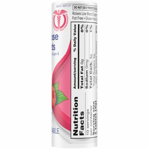 Kroger® Raspberry Glucose Chewable Tablets Perspective: right