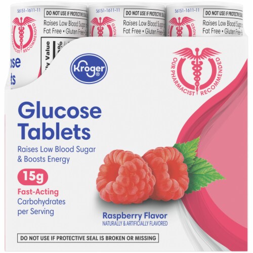 Kroger® Raspberry Glucose Chewable Tablets (6 Pack) Perspective: right