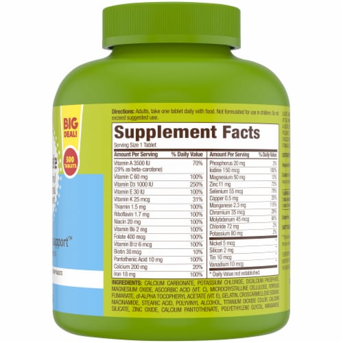 Kroger® Complete Multivitamin/Multimineral Supplement Tablets Bottle Perspective: right