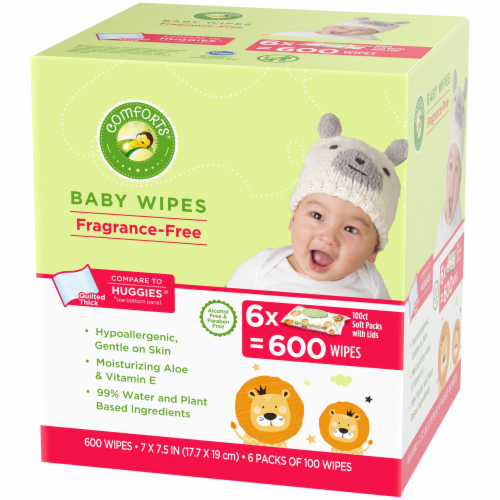 Comforts™ Fragrance-Free Baby Wipes Multipack Perspective: right
