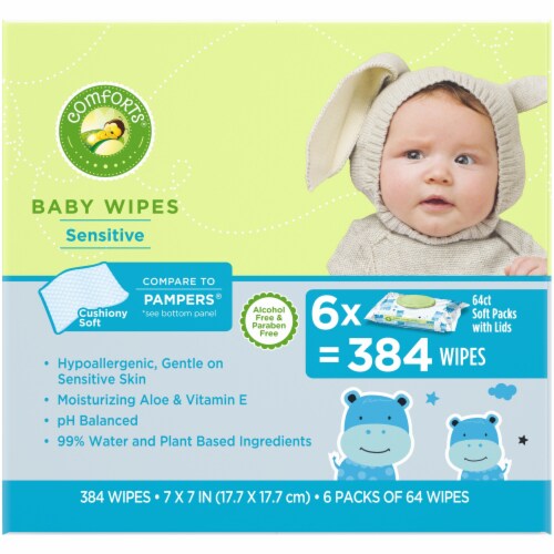 Comforts™ Sensitive Baby Wipes Flip-Top Packs Perspective: right
