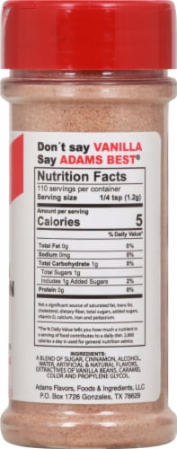 Adams® Vanilla Cinnamon Sugar Perspective: right