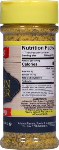 Adams® Lemon Pepper Seasoning Perspective: right