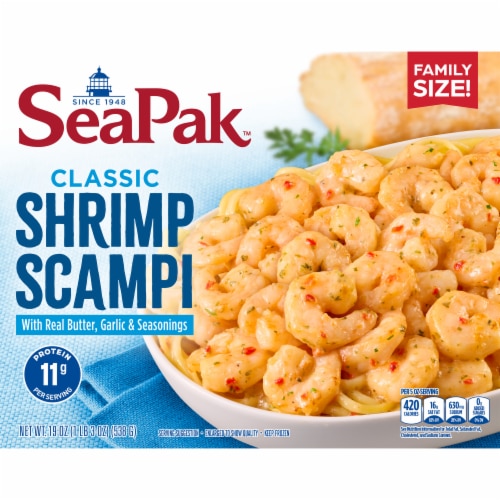 SeaPak Garlic, Seasonings and Real Butter Shrimp Scampi Perspective: right