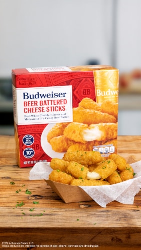 Farm Rich Budweiser Beer Battered Cheese Sticks, Frozen Appetizer Perspective: right