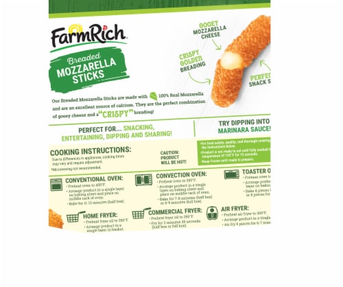 Farm Rich Breaded Mozzarella Cheese Sticks Perspective: right