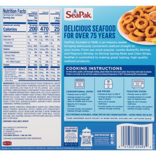SeaPak Crispy Breaded Calamari Perspective: right